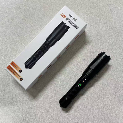 W04-Pro Aluminum alloy body outdoor safety flashlight, high-brightness flashlight with strobe warning light