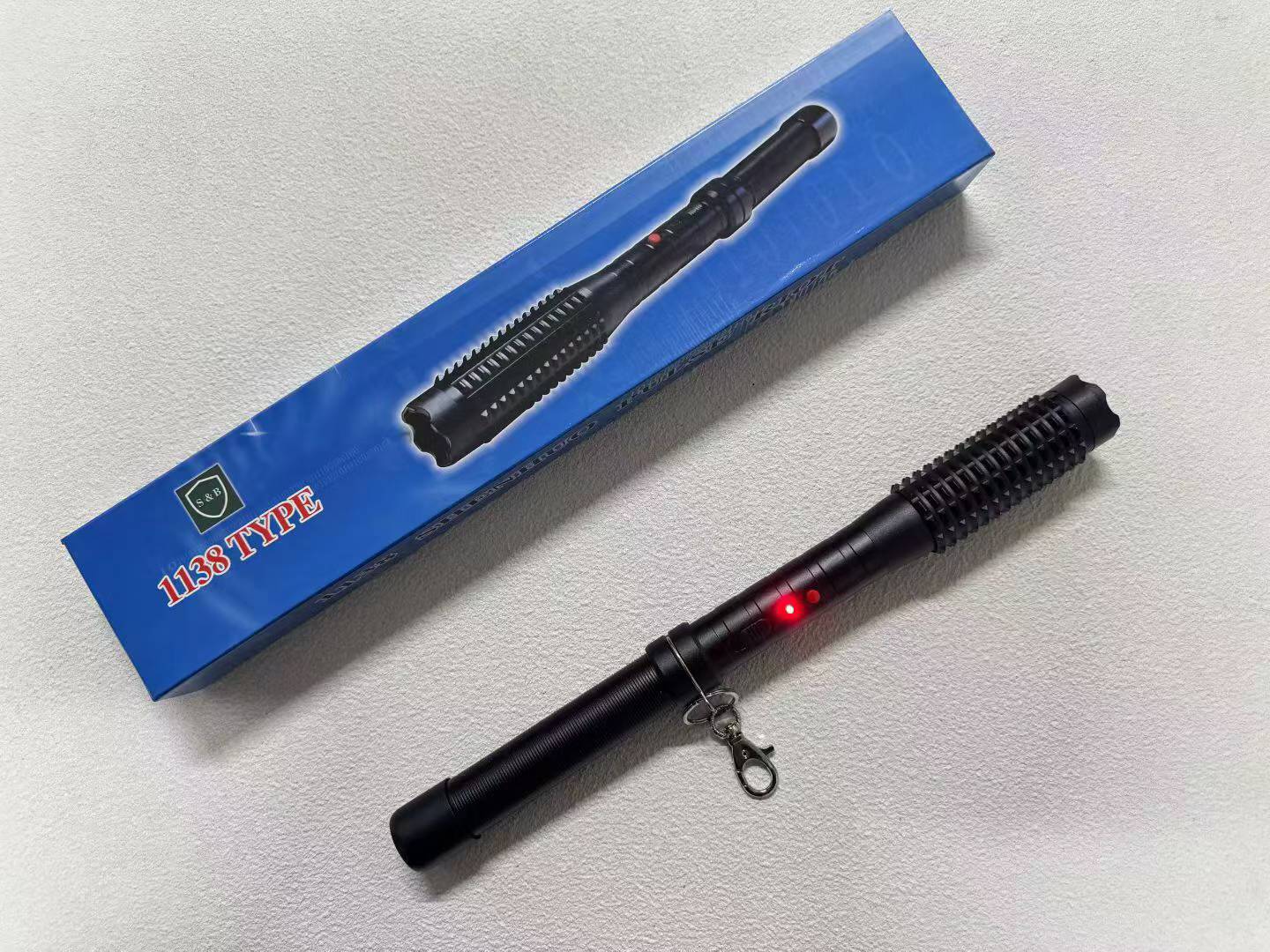 1138-Durable and safe flashlight with strobe warning light for self-defense and protection