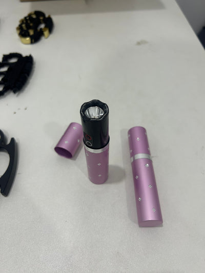 Buy 5 get 2 free！Portable Stun Gun Flashlight Combo, Personal Safety Self Defense Weapon for Outdoor & Daily Use