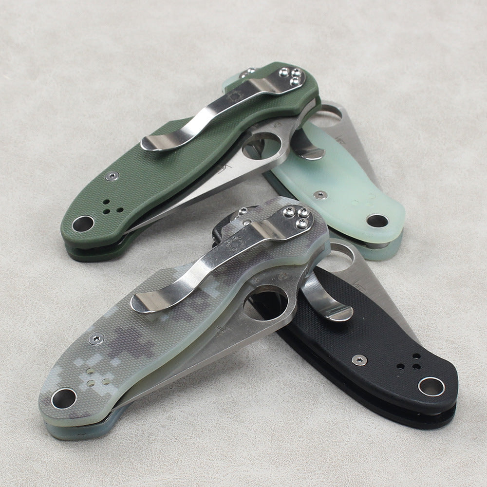 Spyderco C223 Folding Knife – Sharp, Portable EDC Knife for Camping, Fishing, and Fruit Cutting