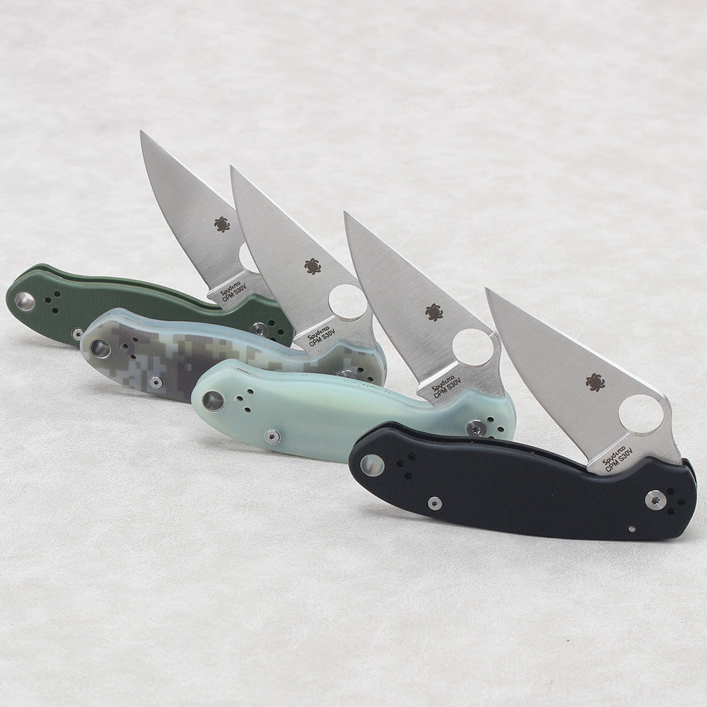 Spyderco C223 Folding Knife – Sharp, Portable EDC Knife for Camping, Fishing, and Fruit Cutting