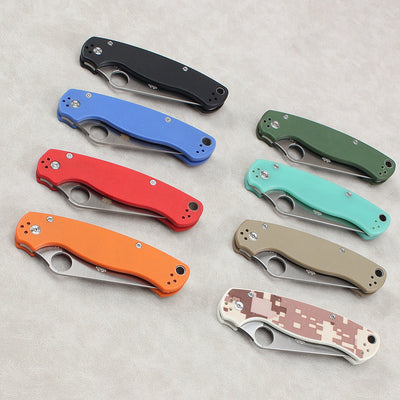 Spyderco C81 Folding Knife – Portable Fruit/Utility Knife, Outdoor Camping Tool, G10 Handle, Ball-Bearing Pivot, EDC Tool