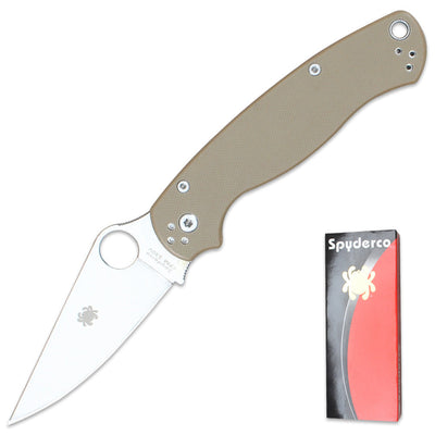 Spyderco C81 Folding Knife – Portable Fruit/Utility Knife, Outdoor Camping Tool, G10 Handle, Ball-Bearing Pivot, EDC Tool