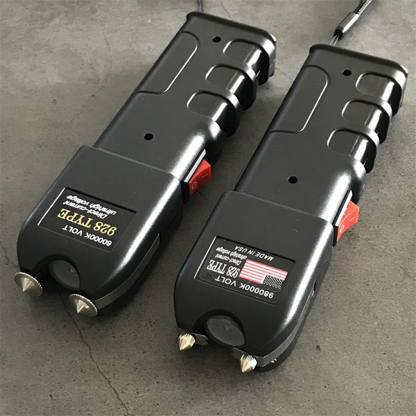 Free gift with a purchase of $120 or more！！！Stun Gun 928 High-power Electric Baton Self-protection Electric Shock Lamp